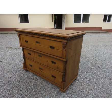 Antique Pine Chest of Three Drawers (waxed)