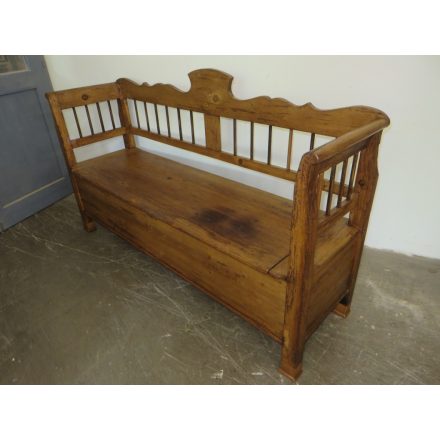 Antique Pine Box Bench (waxed)