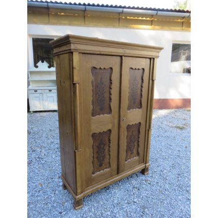 Antique Pine Two Door Wardrobe (waxed)