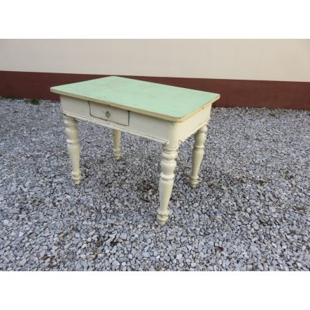 Antique Pine Table (cream base-green top)