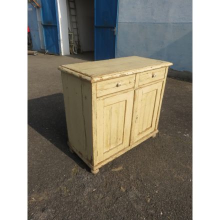 Antique Pine Dresser Base Cabinet (cream)