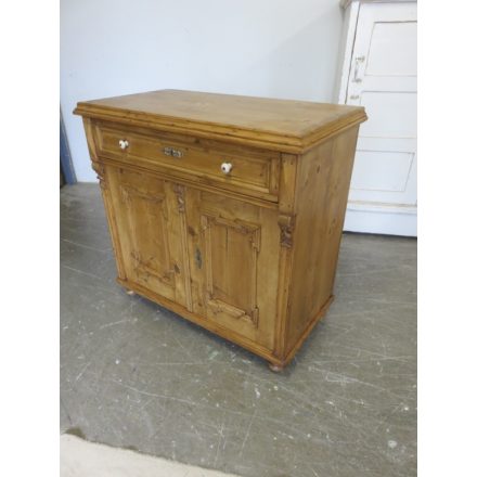 Antique Pine Dresser Base Cabinet (waxed)