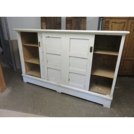 Antique Pine Dresser with Sliding Doors (white)