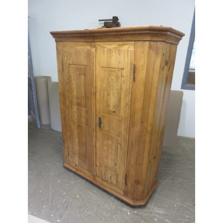 Antique Pine Two Door Wardrobe (waxed)