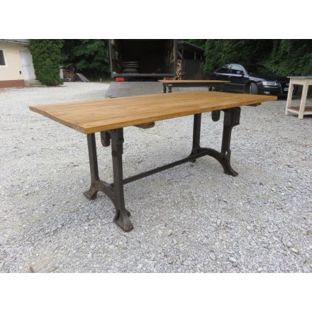 Antique Iron Leg Dining Table