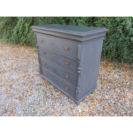 Antique Pine Chest of Four Drawers (grey)