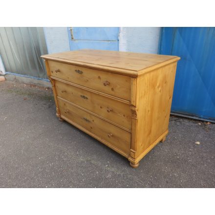 Antique Pine Chest of Three Drawers (waxed)