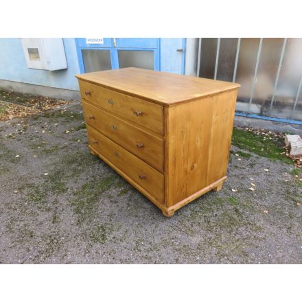 Antique Pine Chest of Three Drawers (waxed)