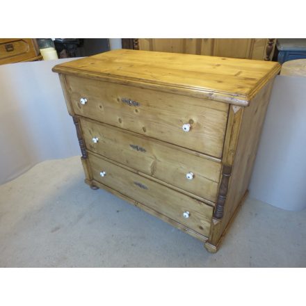 Antique Pine Chest of Three Drawers (waxed)