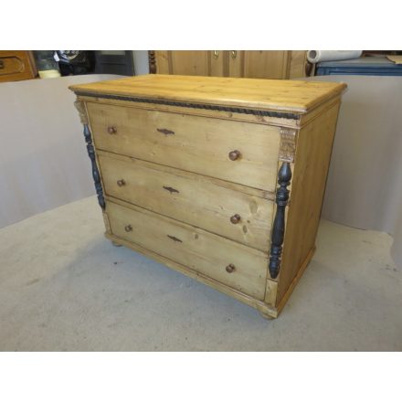 Antique Pine Chest of Three Drawers (waxed)