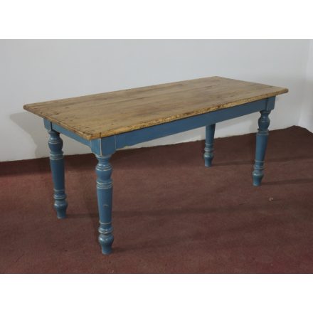 Antique Pine Dining Table (blue)