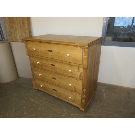 Antique Pine Chest of Four Drawers (waxed)