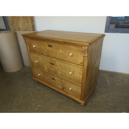 Antique Pine Chest of Three Drawers (waxed)