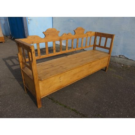 Antique Pine Box Bench (waxed)