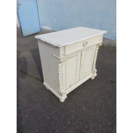 Antique Pine Dresser Base Cabinet (white)