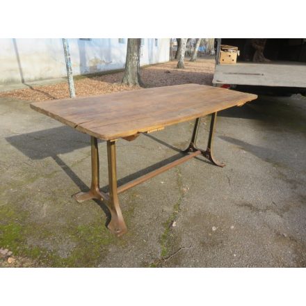 Antique Iron Leg Table