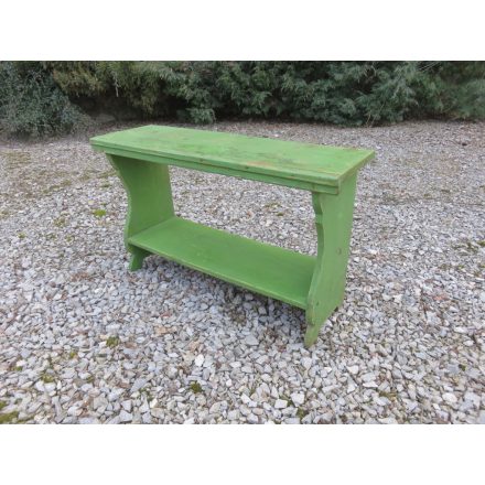 Antique Pine Bucket Bench (green)