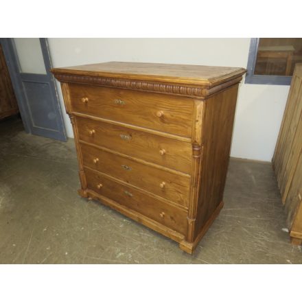 Antique Pine Chest of Four Drawers (waxed)