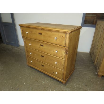 Antique Pine Chest of Four Drawers (waxed)