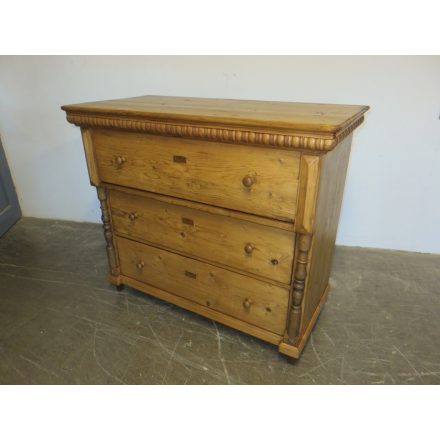 Antique Pine Chest of Three Drawers (waxed)