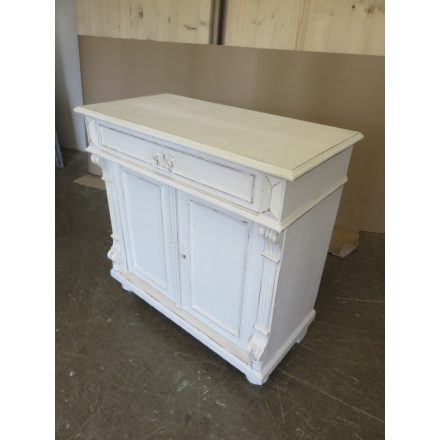 Antique Pine Dresser Base Cabinet (white)