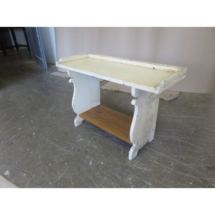 Antique Pine Bucket Bench (white)