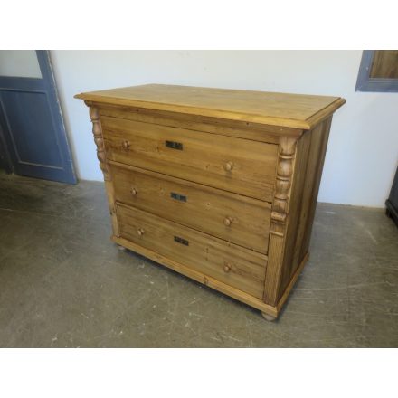 Antique Pine Chest of Three Drawers (waxed)