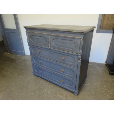 Antique Pine Chest of Five Drawers (grey)