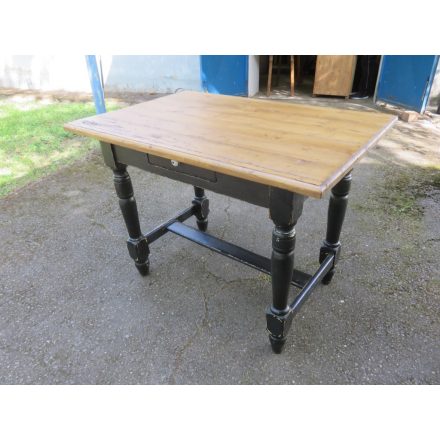 Antique Pine Table (black base)