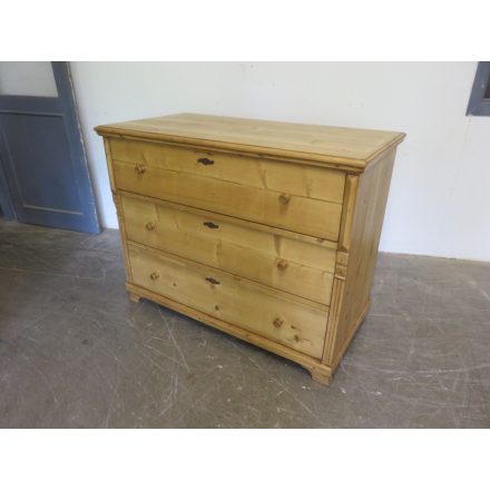 Antique Pine Chest of Three Drawers (waxed)