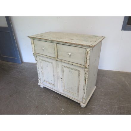 Antique Pine Dresser Base Cabinet (white)