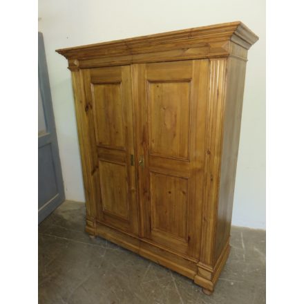 Antique Pine Two Door Wardrobe (waxed) 