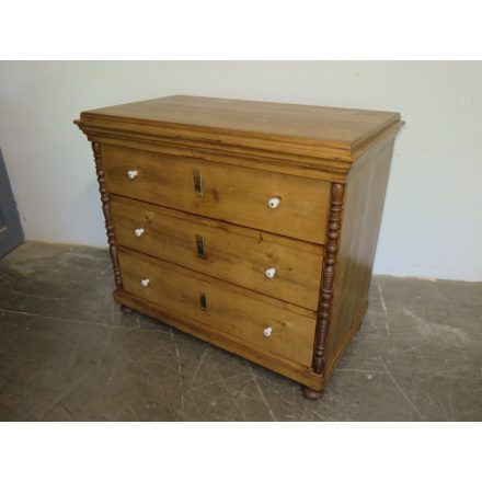 Antique Pine Chest of Three Drawers (waxed)