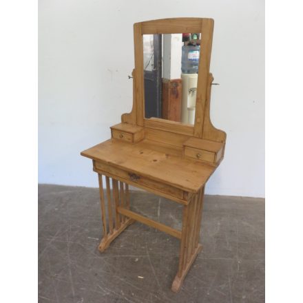 Antique Pine Dressing Table with Mirror (waxed)