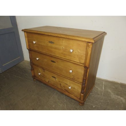 Antique Pine Chest of Three Drawers (waxed)