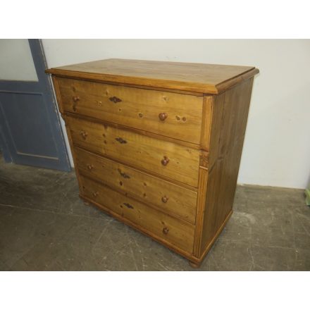 Antique Pine Chest of Four Drawers (waxed)