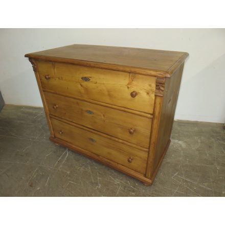 Antique Pine Chest of Three Drawers (waxed)