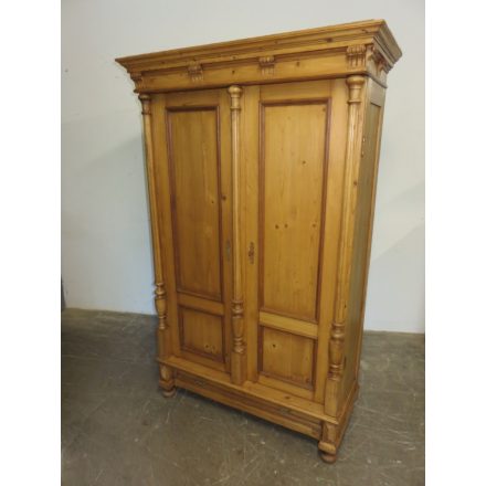 Antique Pine Two Door Wardrobe (waxed)