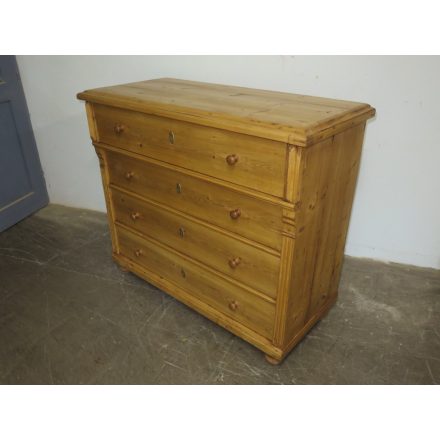 Antique Pine Chest of Four Drawers (waxed)