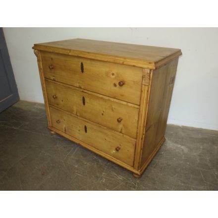 Antique Pine Chest of Three Drawers (waxed)