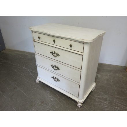 Antique Pine Chest of Four Drawers (white)