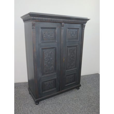 Antique Pine Two Door Wardrobe (grey)