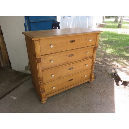 Antique Pine Chest of Four Drawers (waxed)