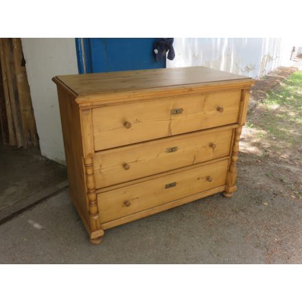 Antique Pine Chest of Three Drawers (waxed)