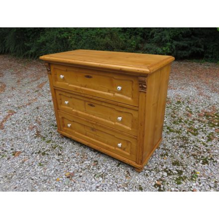 Antique Pine Chest of Three Drawers (waxed)