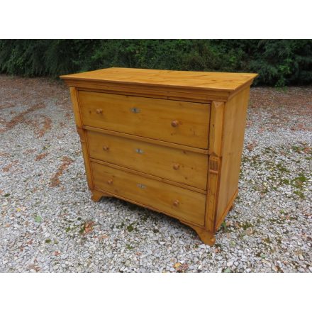 Antique Pine Chest of Three Drawers (waxed)