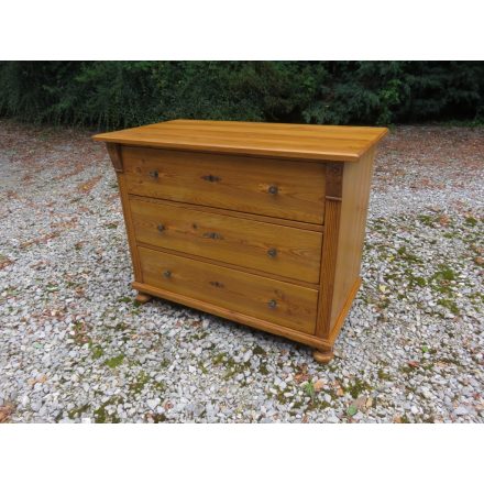 Antique Pine Chest of Three Drawers (waxed)