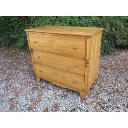 Antique Pine Chest of Three Drawers (waxed)