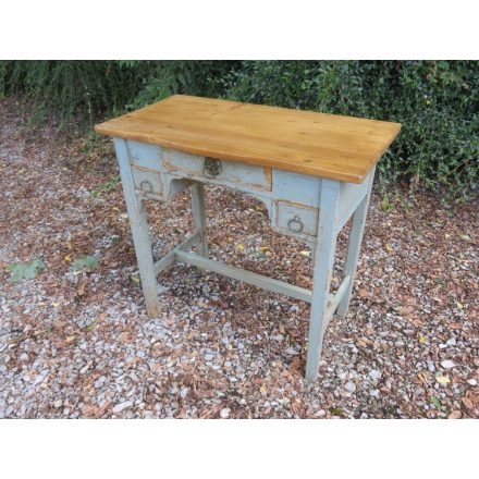 Antique Pine Table (grey base-waxed top))