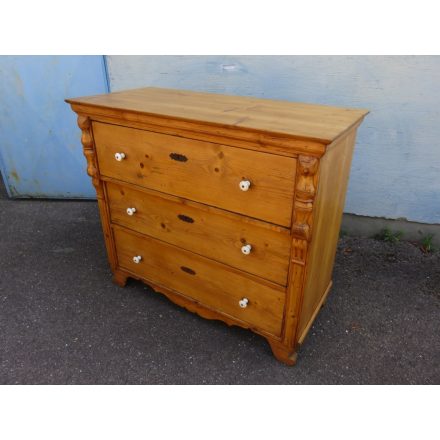 Antique Pine Chest of Three Drawers (waxed)